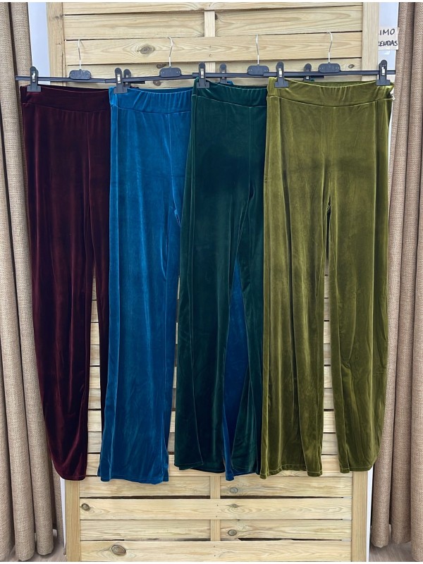 Pantalon recto terciopelo Lia