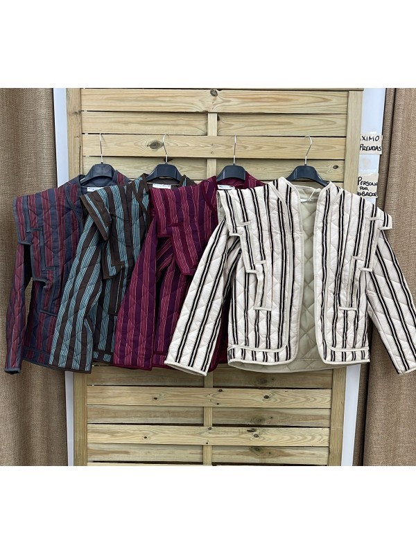 Chaqueta rayas maxi hombros Londres