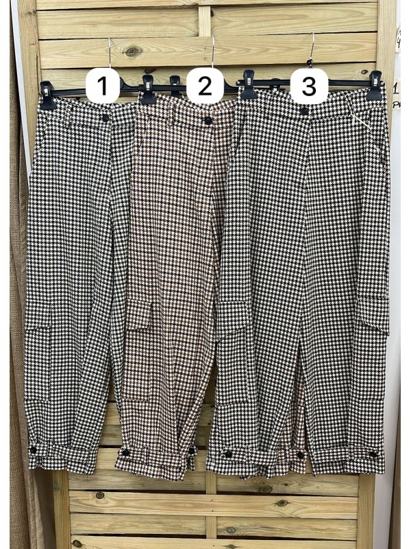 Pantalón cargo pata de gallo Jara