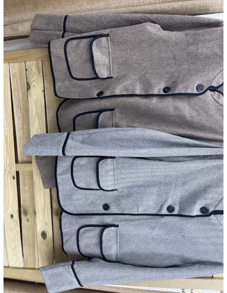 Chaqueta espigas vivo negro