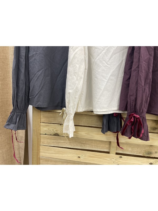 Camisa capa redondeada y lazo en puños 2