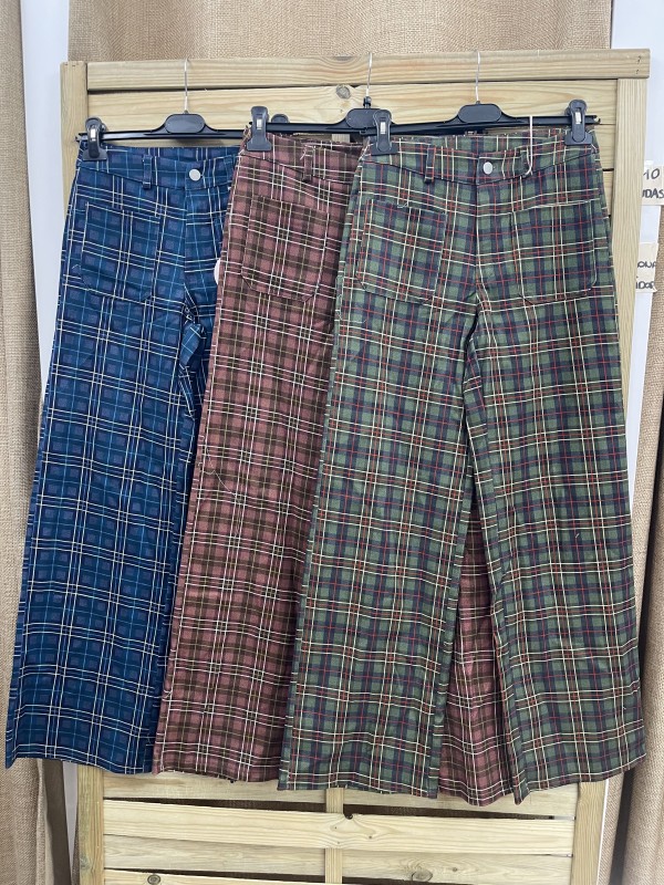Pantalon Carol cuadros con bolsillos delanteros