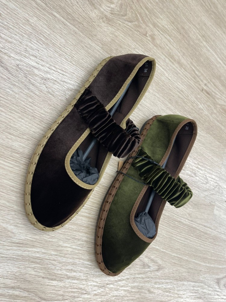 Bailarina bicolor con tira ancha elastica