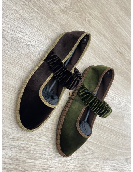 Bailarina bicolor con tira ancha elastica