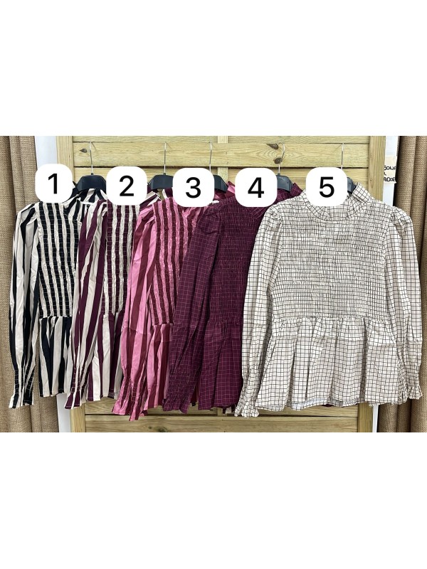 Camisa Catalina cuerpo fruncido y vuelo