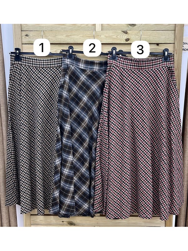 Falda estampada con bolsillos