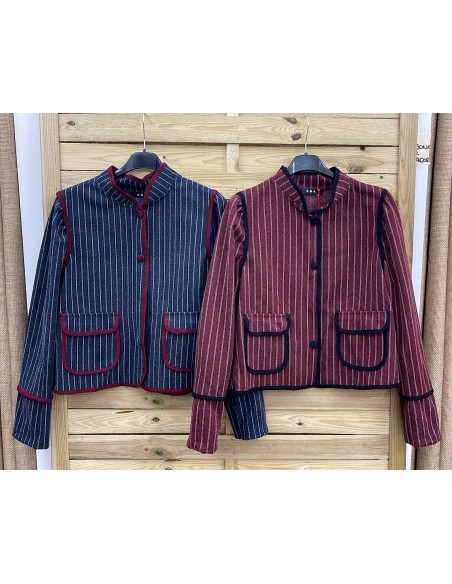 Chaqueta raya diplomática con vivo