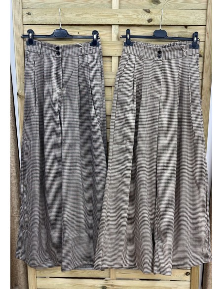 Pantalon palazzo de cuadritos