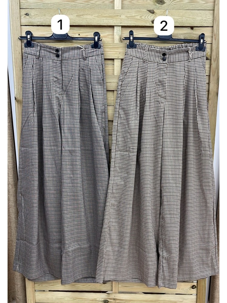 Pantalon palazzo de cuadritos