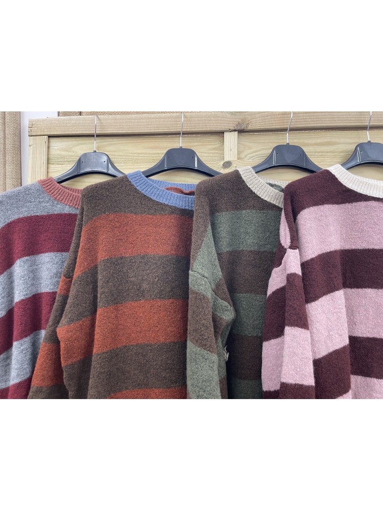 Jersey raya horizontal bicolor con vivo