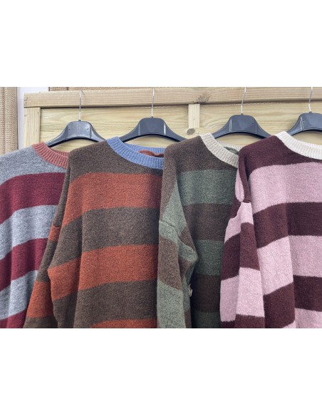 Jersey raya horizontal bicolor con vivo