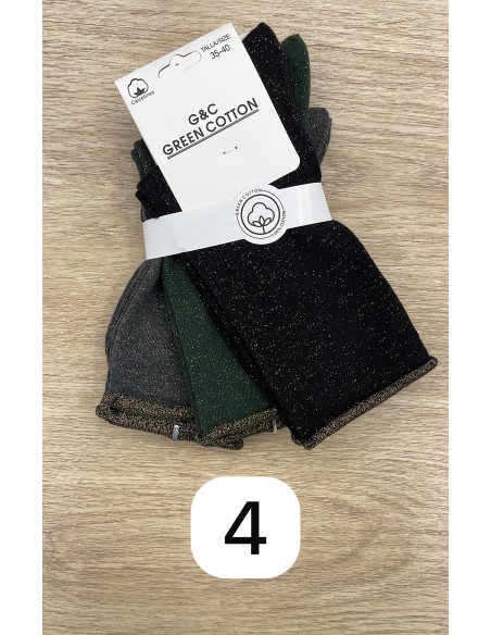 Pack calcetines brillito vivo dorado