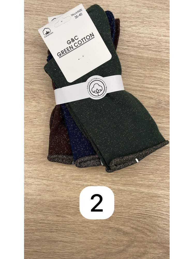 Pack calcetines brillito vivo dorado