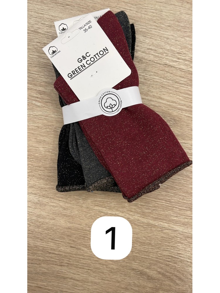 Pack calcetines brillito vivo dorado