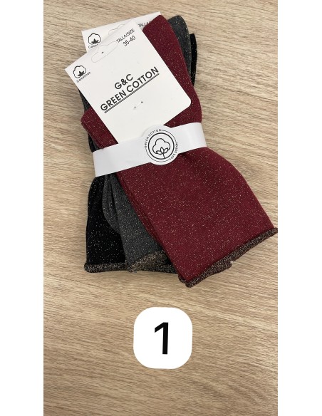 Pack calcetines brillito vivo dorado