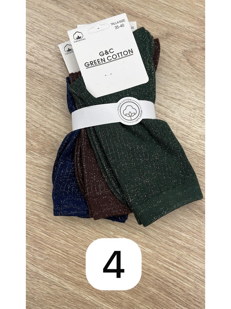 Pack calcetines canalé brillito