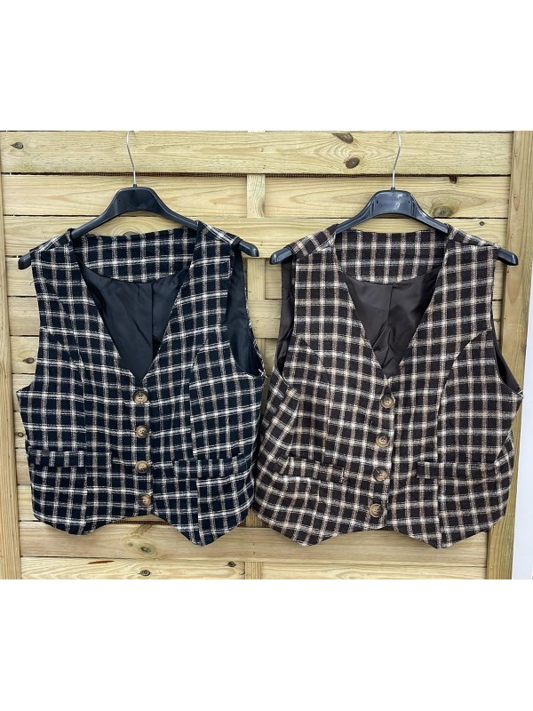 Chaleco cuadros