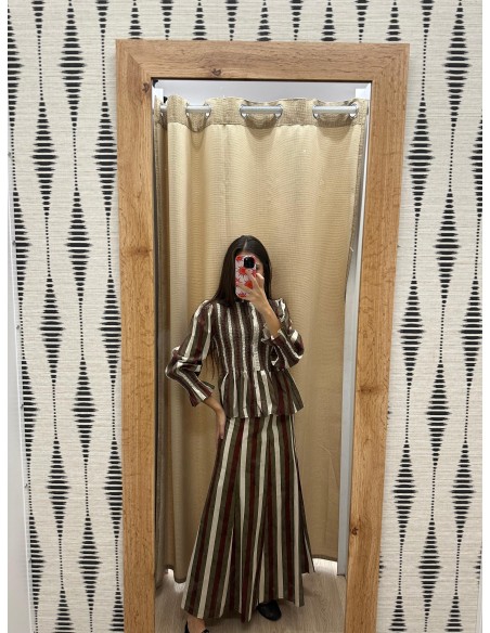 Falda evasé tricolor Emma