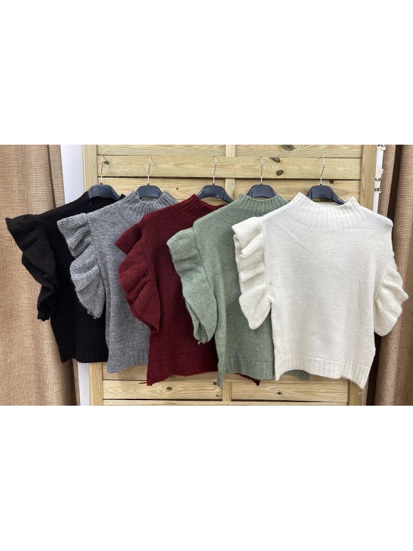 Chaleco maxi volante en sisa