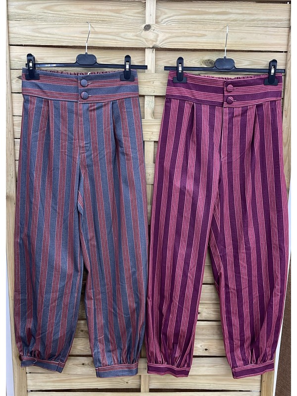 Pantalon bombacho rayas Elisa