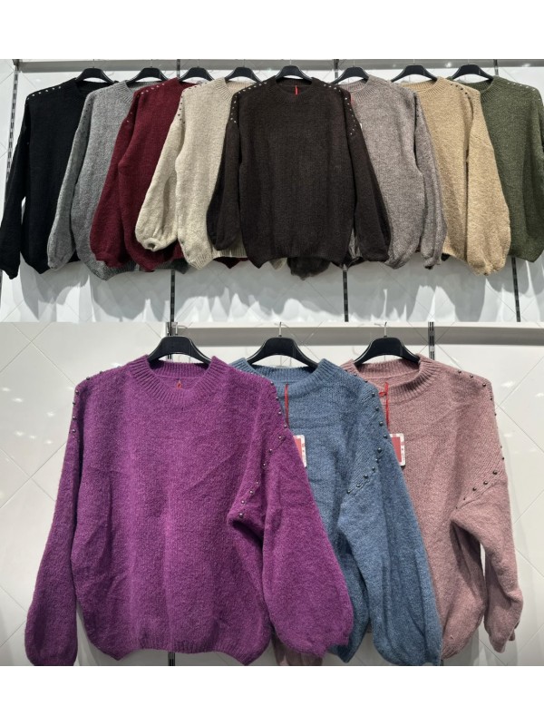 Jersey con tachas en hombros