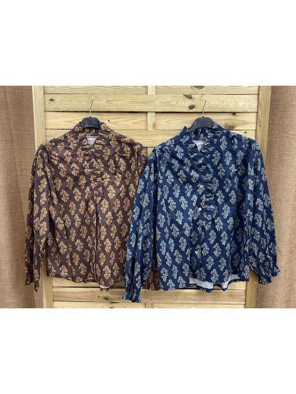 Camisa Elvas volante vertical