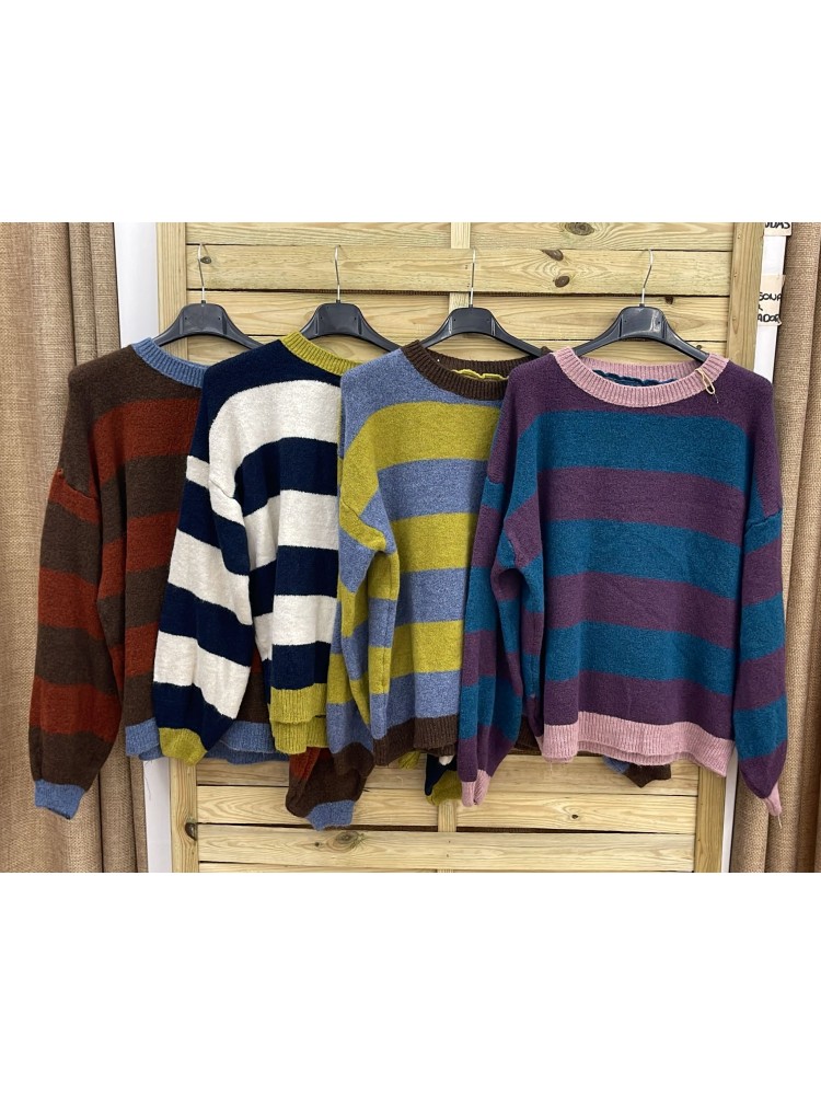 Jersey raya horizontal bicolor con vivo