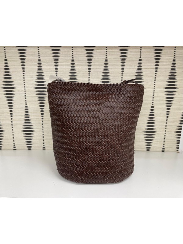 Bolso de piel cilindro
