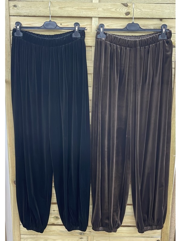 Pantalon bombacho de terciopelo Carmen