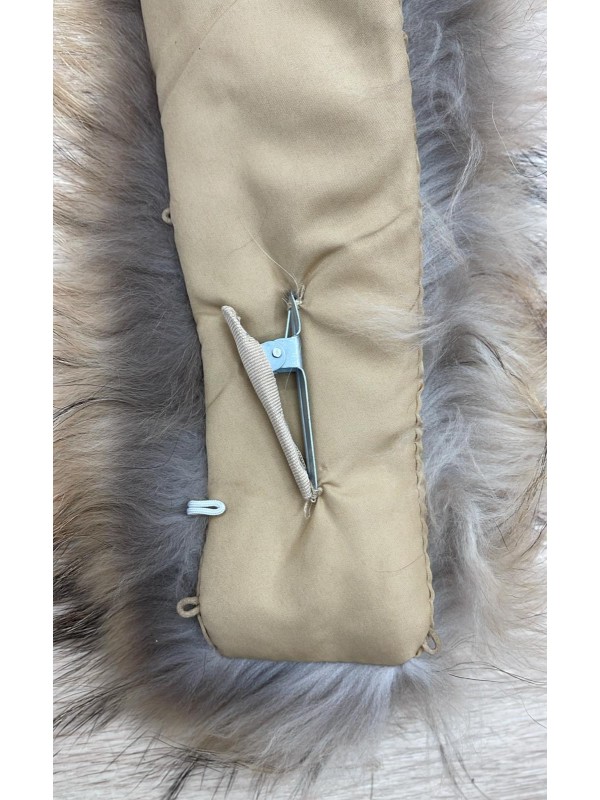 Maxi cuello de pelo natural 104cm