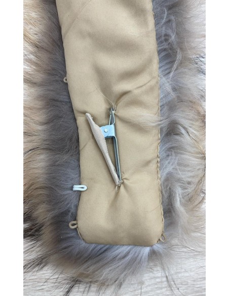 Maxi cuello de pelo natural 104cm