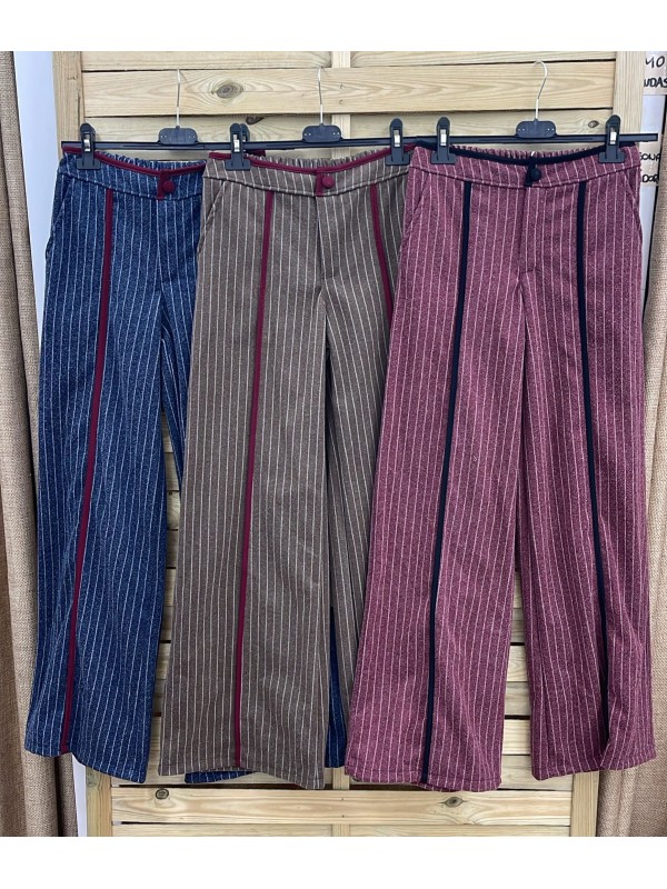 Pantalón raya diplomática con vivo