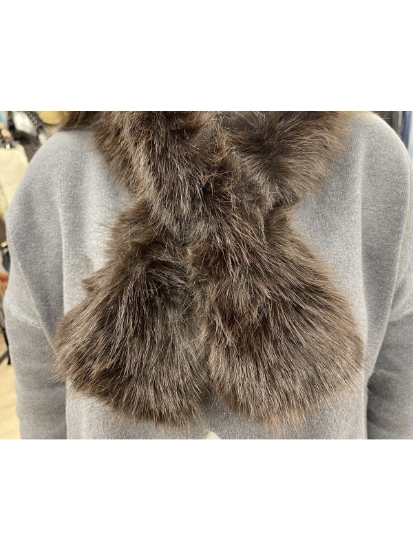 Cuello de pelo sintético cruzado 95cm 2