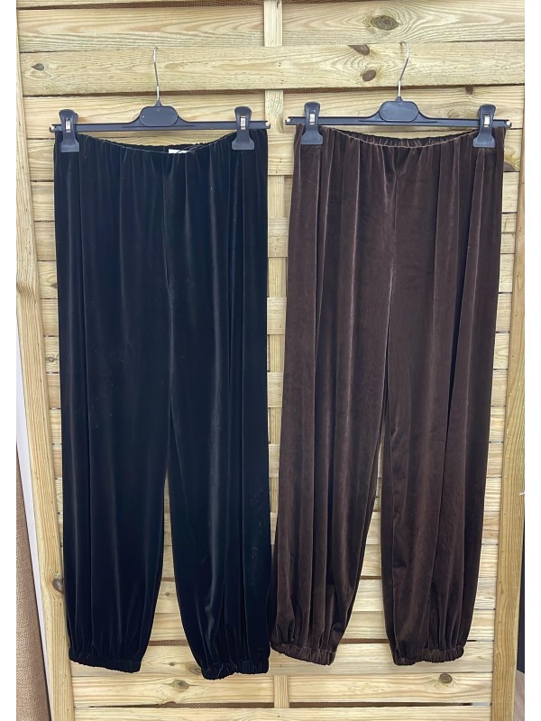 Pantalon bombacho de terciopelo Lia