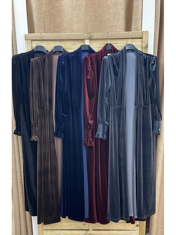 Kimono largo de terciopelo Telma