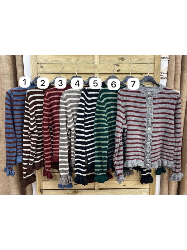 Rebeca de rayas con volantito