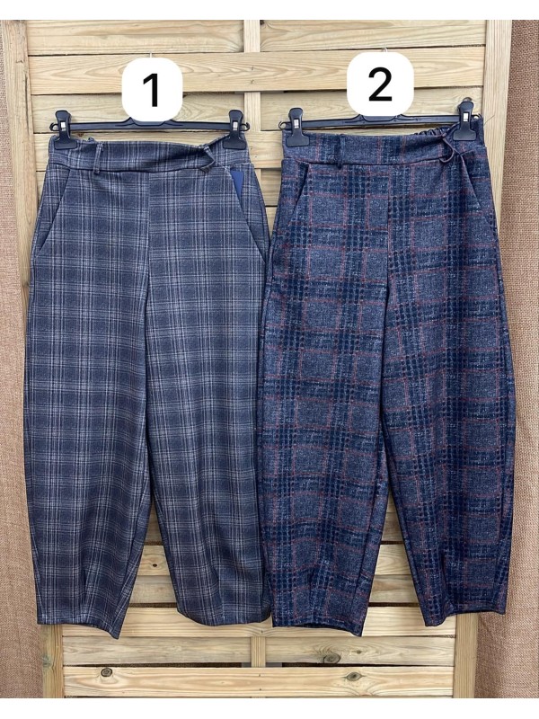 Pantalón balloon cuadros