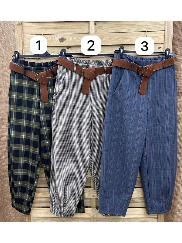 Pantalón balloon con cinturón