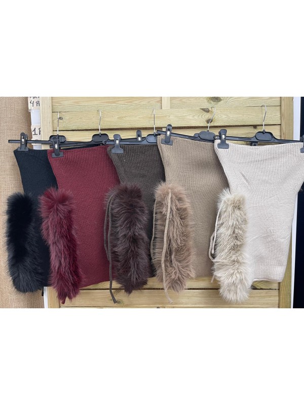 Balaclava con pelito y cordones