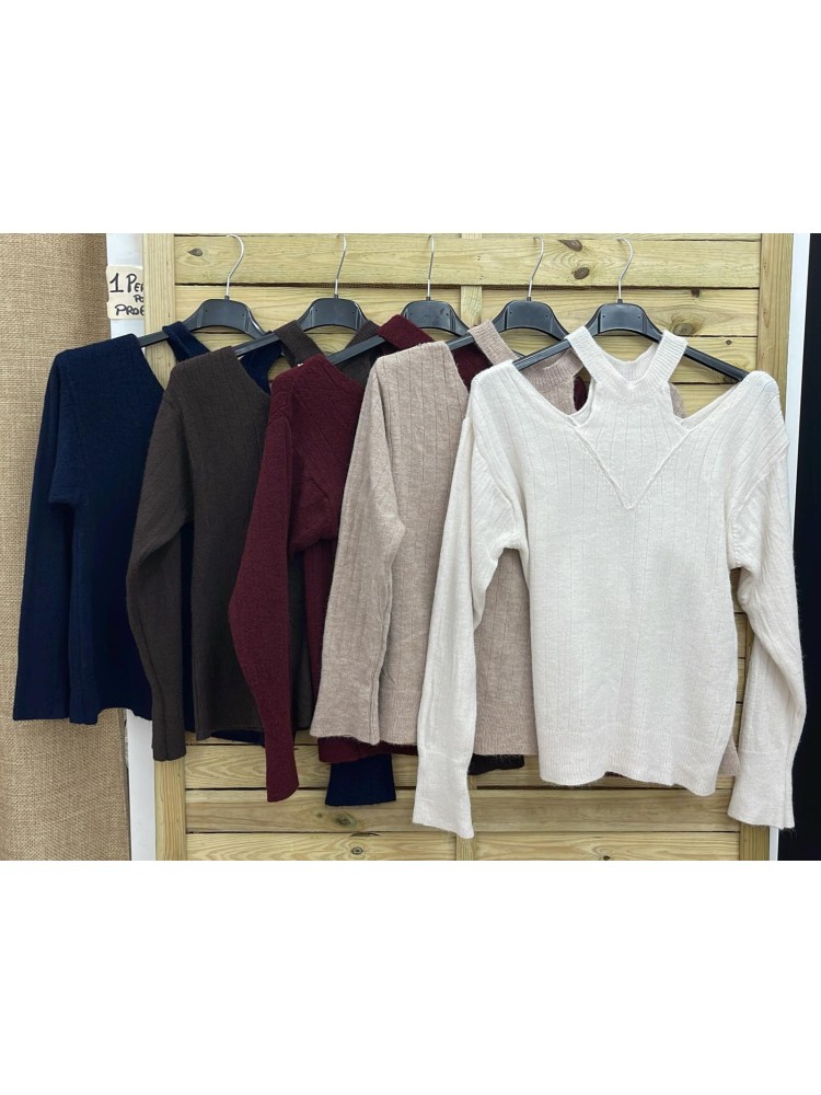 Jersey de punto con aberturas