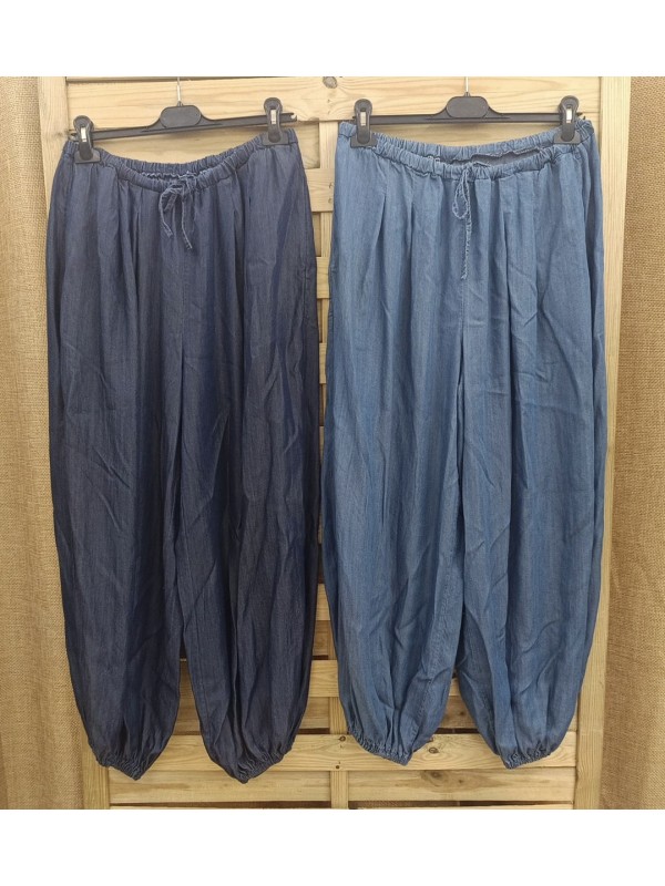 Pantalon bombacho vaquero