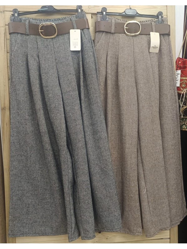 Maxi pantalon efecto mini rayitas