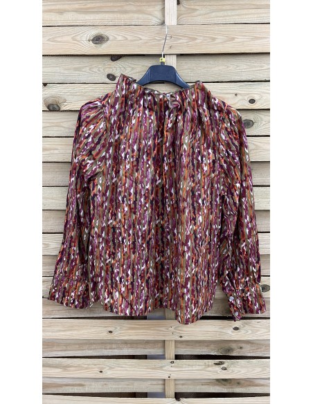 Camisa estampada con cuello subido Madrid