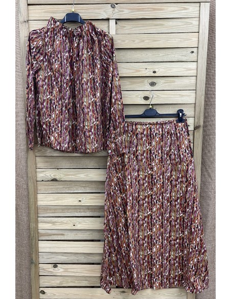 Camisa estampada con cuello subido Madrid