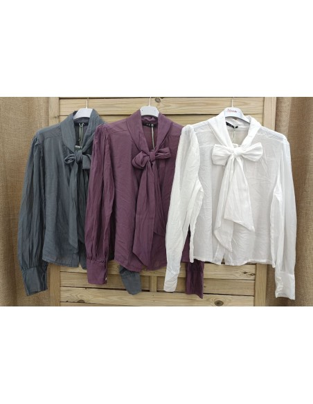 Camisa lazada Iris de gasa