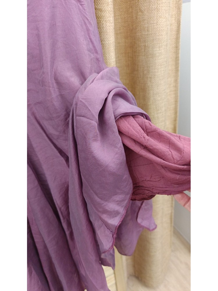 Falda corte en cadera Iris de gasa con forro