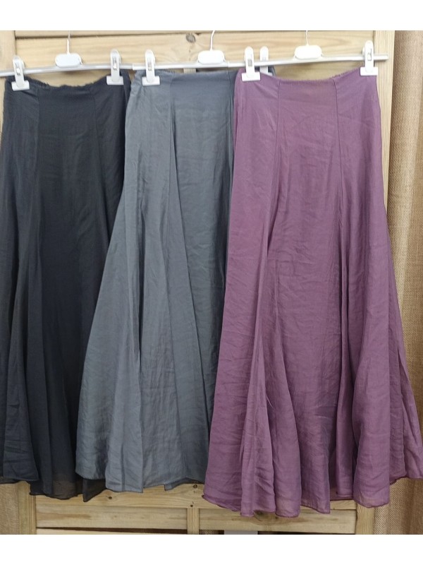 Falda vuelo Iris de gasa con forro