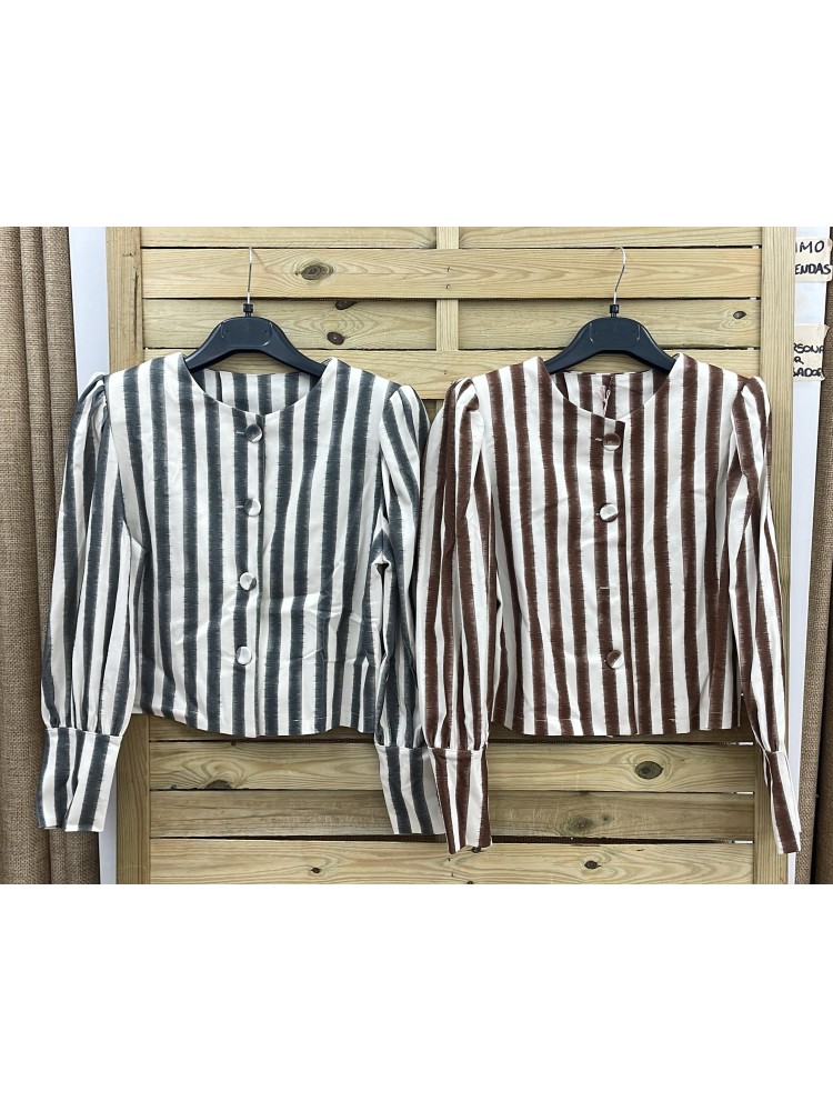 Chaqueta botones de raya difuminada