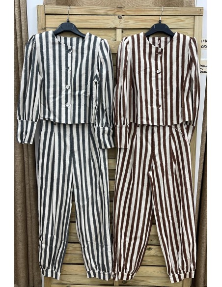 Chaqueta botones de raya difuminada