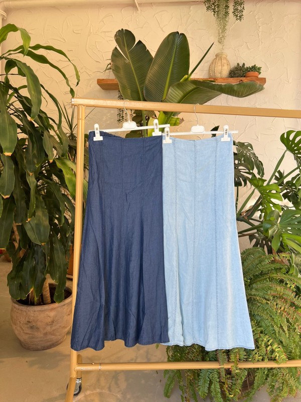 Falda larga vaquera evasé